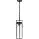 Russell 1 Light 8 inch Powder Coated Black Outdoor Hanging Lantern